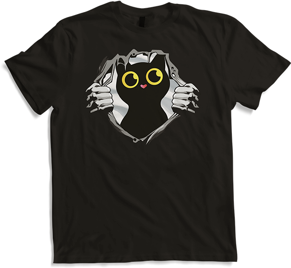 Produktbild von T-Shirt Niedlicher Kätzchen-Spruch für Mädchen und Frauen, Herz-Katze