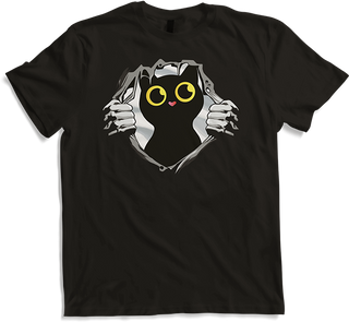 Produktbild von T-Shirt Niedlicher Kätzchen-Spruch für Mädchen und Frauen, Herz-Katze
