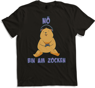 Produktbild von T-Shirt Nö bin am zocken Nerd Bär PC Computer Games Bärchen Gamer