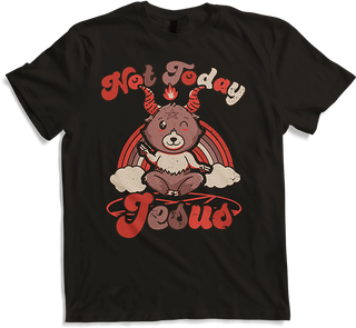 Produktbild von T-Shirt Not Today Jesus Lustiger Kawaii Baphomet Satan Devil Cute Bear