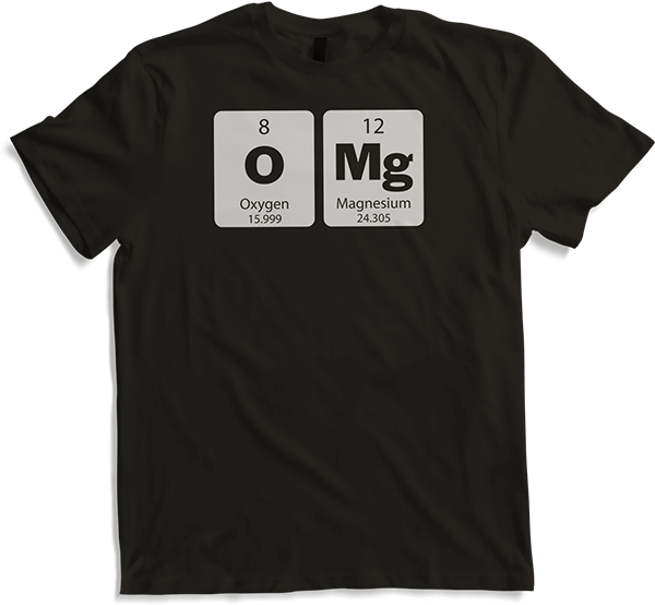 Produktbild von T-Shirt OMG, Lustiges Periodensystem der Elemente Sprüche Chemie