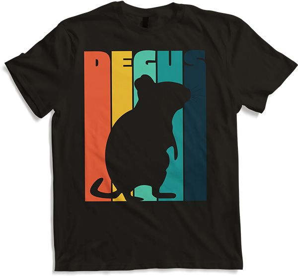 Produktbild von T-Shirt Octodon Degus Spruch Vintage Silhouette Retro Degu
