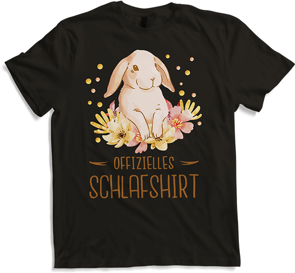 Produktbild von T-Shirt Offizielles Schlafshirt Hase Mädchen Sprüche Kaninchen