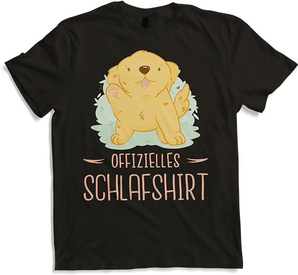 Produktbild von T-Shirt Offizielles Schlafshirt | Hunde Sprüche Golden Retriever