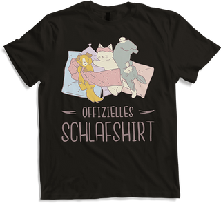 Produktbild von T-Shirt Offizielles Schlafshirt Katze Hund Kaninchen Mädchen Spruch