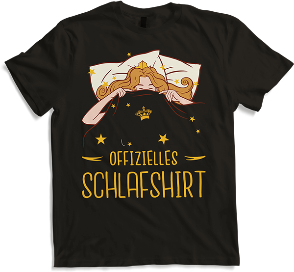 Produktbild von T-Shirt Offizielles Schlafshirt Mädchen Sprüche Prinzessin Schlafen