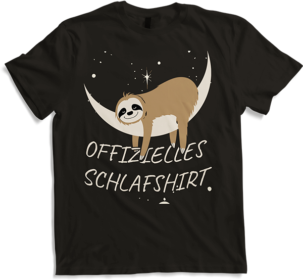 Produktbild von T-Shirt Offizielles Schlafshirt Nap Schlafen Müdes Faultier Sprüche