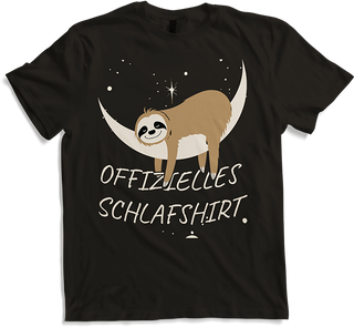 Produktbild von T-Shirt Offizielles Schlafshirt Nap Schlafen Müdes Faultier Sprüche