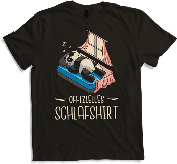 Produktbild von T-Shirt Offizielles Schlafshirt Panda Spruch Mädchen Jungs Pandabär