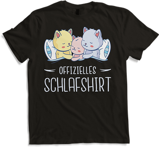 Produktbild von T-Shirt Offizielles Schlafshirt Pyjama Katzen Spruch Fenster Katze