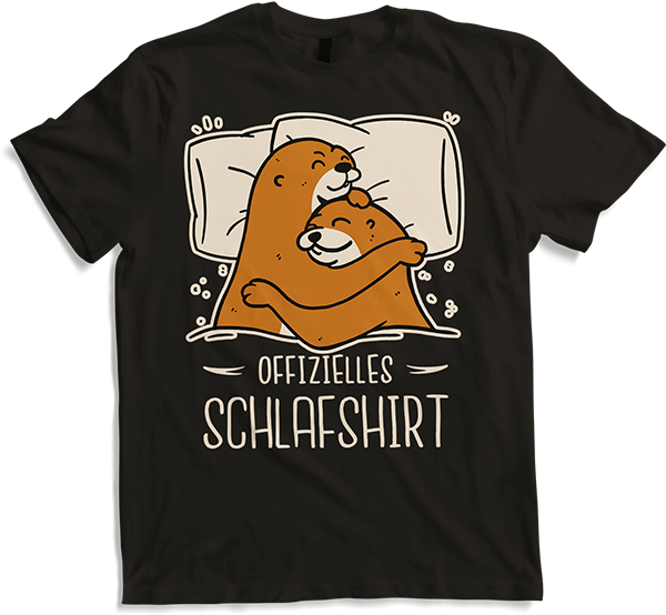 Produktbild von T-Shirt Offizielles Schlafshirt Pyjama Otter Spruch Süße Tiere