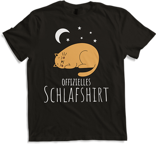 Produktbild von T-Shirt Offizielles Schlafshirt | Pyjama | Schlafanzug Katze Spruch