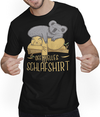 Produktbild von T-Shirt mit Mann Offizielles Schlafshirt | Schlafanzug Koala Spruch Faultier