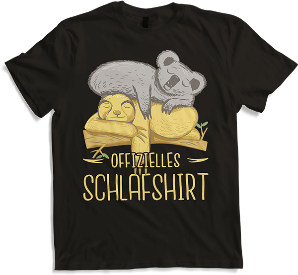 Produktbild von T-Shirt Offizielles Schlafshirt | Schlafanzug Koala Spruch Faultier