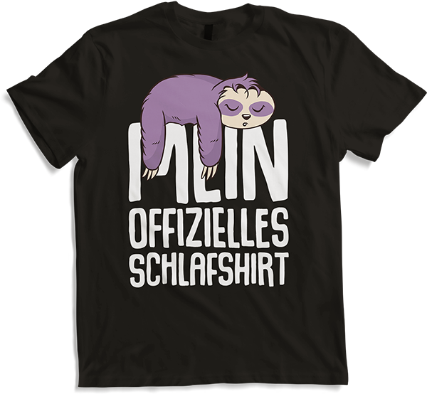 Produktbild von T-Shirt Offizielles Schlafshirt Schlafendes Faultier Lustige Sprüche
