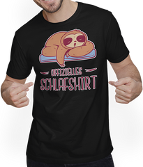 Produktbild von T-Shirt mit Mann Offizielles Schlafshirt Schlafendes Lustige Sprüche Faultier