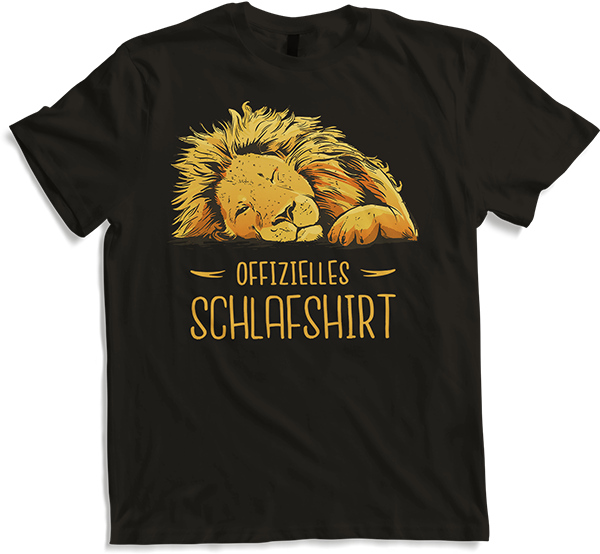 Produktbild von T-Shirt Offizielles Schlafshirt Wildkatzen Spruch Mähne Löwe