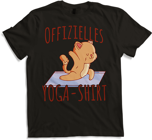Produktbild von T-Shirt Offizielles Yoga-Shirt Yoga-Studio Lustige Katze Yoga