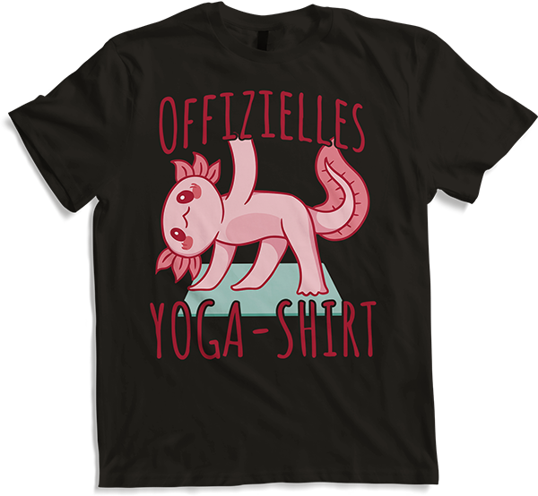 Produktbild von T-Shirt Offizielles Yoga-Shirt Yoga-Studio Lustiges Axolotl Yoga