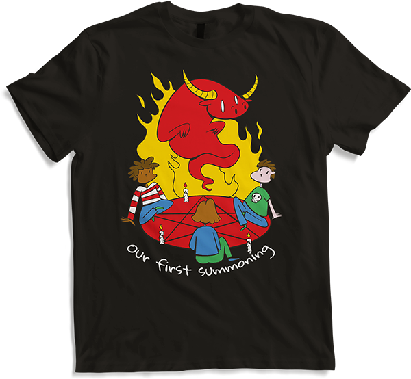 Produktbild von T-Shirt Our First Summoning Devil Satan Sarkastic Spruch Luzifer