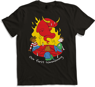 Produktbild von T-Shirt Our First Summoning Devil Satan Sarkastic Spruch Luzifer