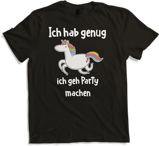 Produktbild von T-Shirt Party Einhorn | Ich hab genug! | Funshirt Sprüche | Mädchen