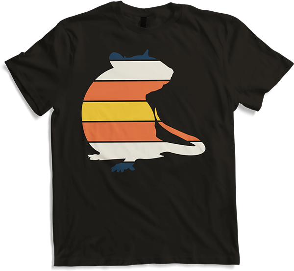 Produktbild von T-Shirt Pet Rat Silhouette Vintage Fancy Ratten