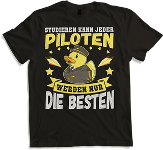 Produktbild von T-Shirt Piloten werden nur die Besten Männer Frauen Flugzeug Spruch