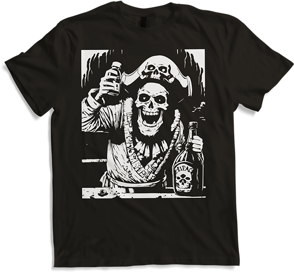 Produktbild von T-Shirt Piraten-Fan Totenkopf Piraten Totenköpfe Freibeuter Segeln Pirat