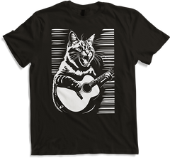 Produktbild von T-Shirt Schreiende Katze Musiker spielt akustische Gitarre