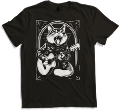 Produktbild von T-Shirt Schreiende Katze Musiker spielt akustische Gitarre