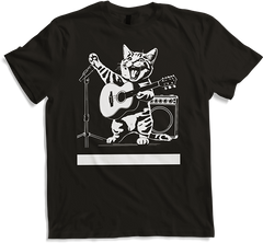 Produktbild von T-Shirt Schreiende Katze Musiker spielt akustische Gitarre