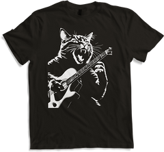 Produktbild von T-Shirt Schreiende Katze Musiker spielt akustische Gitarre