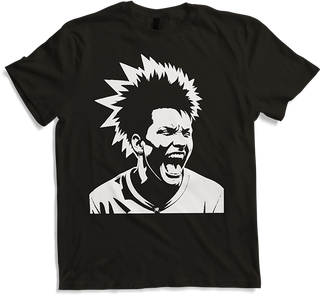 Produktbild von T-Shirt Schreiender Punkrocker mit mohican Anarchy Punk