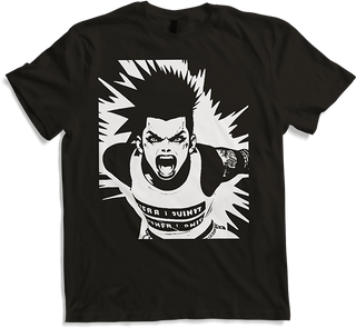 Produktbild von T-Shirt Schreiender Punkrocker mit mohican Anarchy Punk