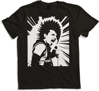 Produktbild von T-Shirt Schreiender Punkrocker mit mohican Anarchy Punk