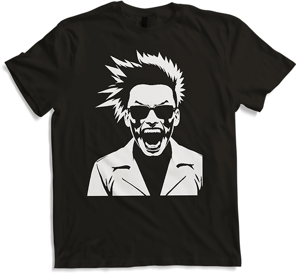 Produktbild von T-Shirt Schreiender Punkrocker mit mohican Anarchy Punk