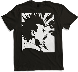 Produktbild von T-Shirt Schreiender Punkrocker mit mohican Anarchy Punk