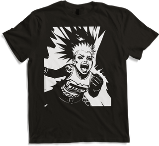 Produktbild von T-Shirt Schreiender Punkrocker mit mohican Anarchy Punk