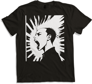 Produktbild von T-Shirt Schreiender Punkrocker mit mohican Anarchy Punk