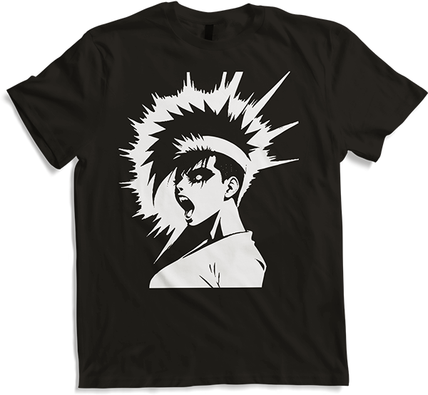 Produktbild von T-Shirt Schreiender Punkrocker mit mohican Anarchy Punk