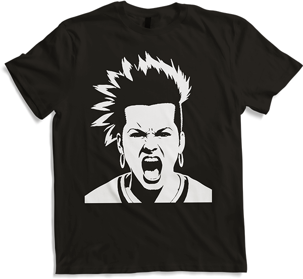 Produktbild von T-Shirt Schreiender Punkrocker mit mohican Anarchy Punk