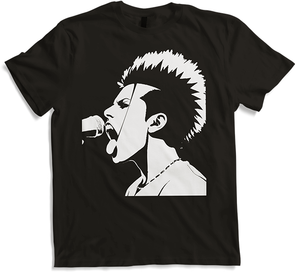 Produktbild von T-Shirt Schreiender Punkrocker mit mohican Anarchy Punk