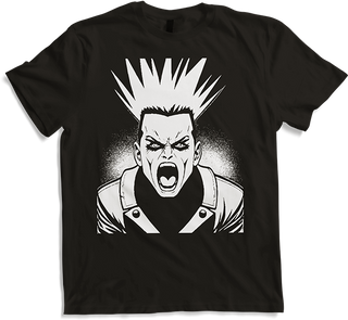 Produktbild von T-Shirt Schreiender Punkrocker mit mohican Anarchy Punk