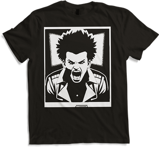 Produktbild von T-Shirt Schreiender Punkrocker mit mohican Anarchy Punk