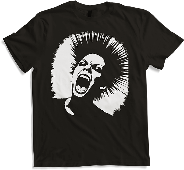 Produktbild von T-Shirt Schreiender Punkrocker mit mohican Anarchy Punk