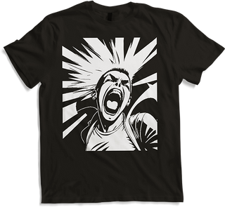 Produktbild von T-Shirt Schreiender Punkrocker mit mohican Anarchy Punk