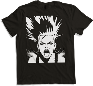 Produktbild von T-Shirt Schreiender Punkrocker mit mohican Anarchy Punk