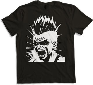 Produktbild von T-Shirt Schreiender Punkrocker mit mohican Anarchy Punk