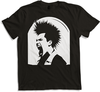 Produktbild von T-Shirt Schreiender Punkrocker mit mohican Anarchy Punk